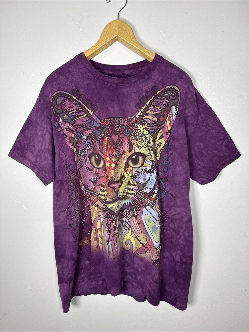 The Mountain Cat Shirt Size Large Plum Purple Graphic